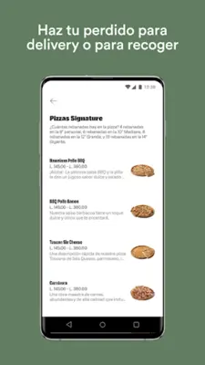 Papa Johns Pizza Honduras android App screenshot 2